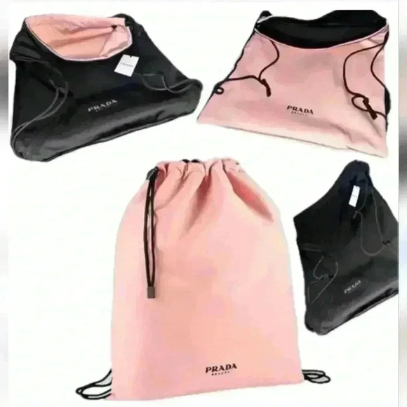 Reversible Prada Beauty Drawstring Bag - Pink - Picture 4 of 13